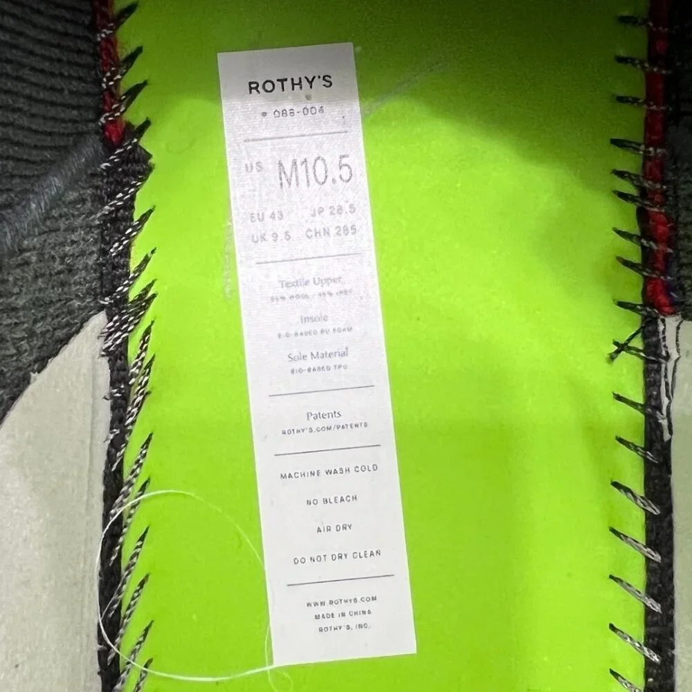 NWOT Rothy's The RS01 Lace Up men's sneakers size 10.5 - Picture 10 of 13